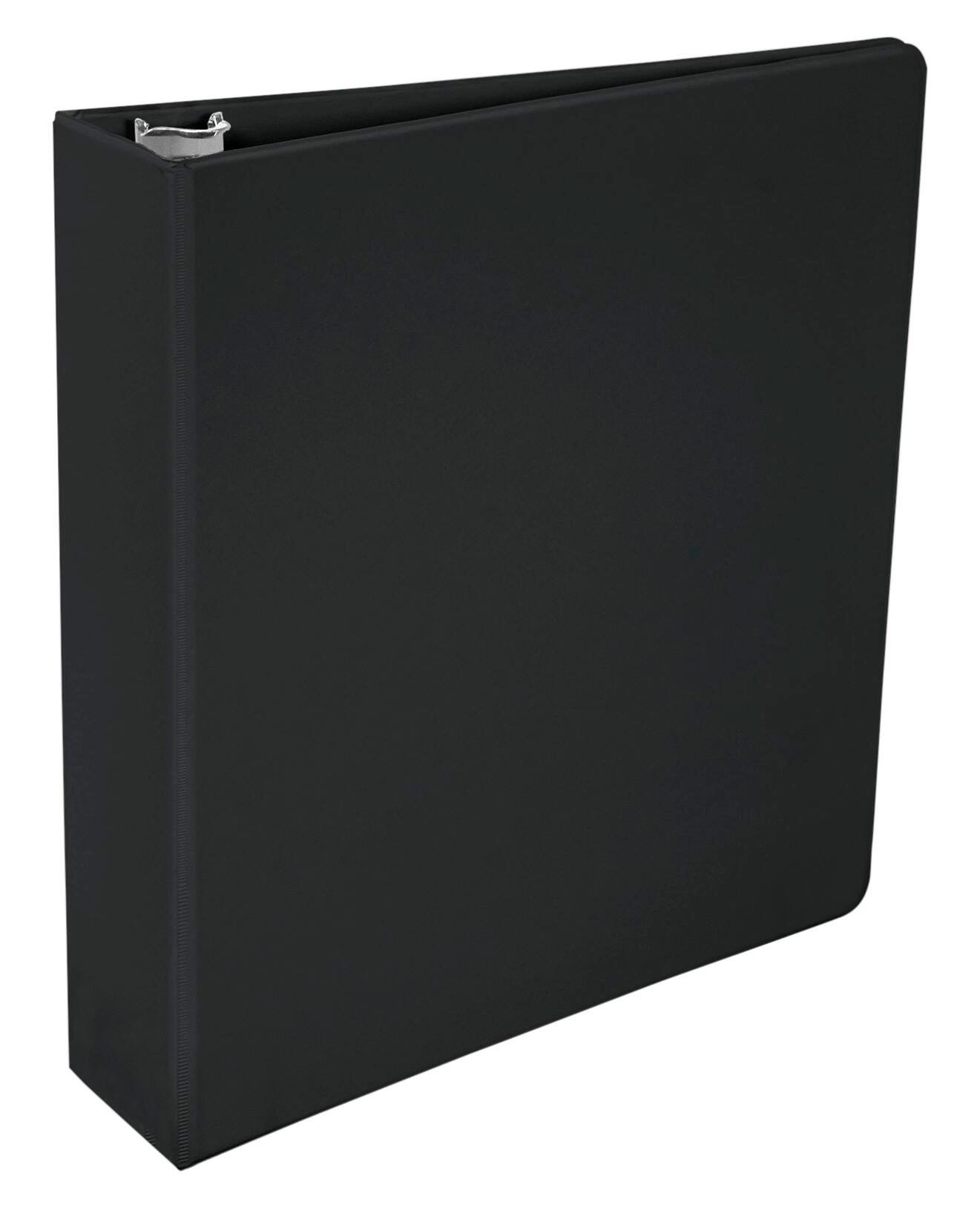 School Smart Round Ring Binder, Polypropylene, 2 Inches, Black 086371